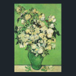 Still life - Pink Roses in a Vase,van Gogh ポスター<br><div class="desc">Still life - Pink Roses in a Vase,  Vincent van Gogh</div>