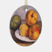 Still Life Quince, Apple, Pears by Paulセザンヌ セラミックオーナメント (右)