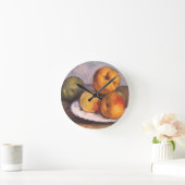 Still Life Quince, Apple, Pears by Paulセザンヌ ラウンド壁時計 (ホーム)