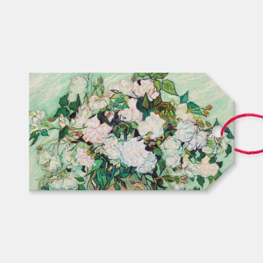 Still Life Roses in a Vase by Vincent van Gogh ギフトタグ (正面(横))