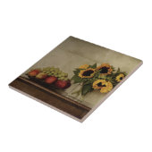 Still Life, Sunflowers in Vape, Fruit in Bowl タイル (側面)