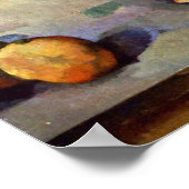 Still Life, Tulips and Apple by Paulセザンヌ ポスター (角)