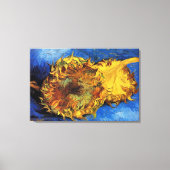 Still Life Two Cut Sunflowers by Vincent van ゴッホ キャンバスプリント (正面)