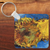 Still Life Two Cut Sunflowers by Vincent van ゴッホ キーホルダー (正面)