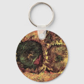 Still Life Two Cut Sunflowers by Vincent van ゴッホ キーホルダー (裏面)