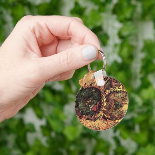 Still Life Two Cut Sunflowers by Vincent van ゴッホ キーホルダー (手)