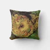 Still Life Two Cut Sunflowers by Vincent van ゴッホ クッション (正面)