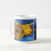 Still Life Two Cut Sunflowers by Vincent van ゴッホ コーヒーマグカップ (正面左)