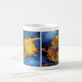 Still Life Two Cut Sunflowers by Vincent van ゴッホ コーヒーマグカップ (中央)