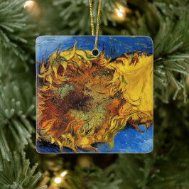 Still Life Two Cut Sunflowers by Vincent van ゴッホ セラミックオーナメント