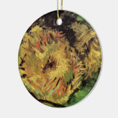 Still Life Two Cut Sunflowers by Vincent van ゴッホ セラミックオーナメント (左)