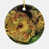 Still Life Two Cut Sunflowers by Vincent van ゴッホ セラミックオーナメント (裏面)