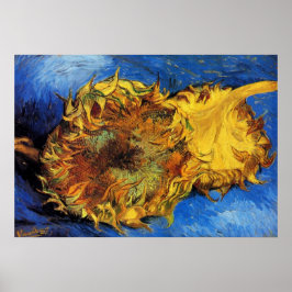 Still Life Two Cut Sunflowers by Vincent van ゴッホ ポスター