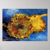 Still Life Two Cut Sunflowers by Vincent van ゴッホ ポスター (正面)