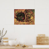 Still Life Two Cut Sunflowers by Vincent van ゴッホ ポスター (キッチン)