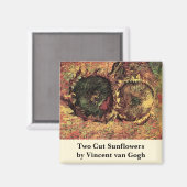 Still Life Two Cut Sunflowers by Vincent van ゴッホ マグネット (正面/裏面)