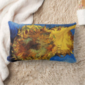 Still Life Two Cut Sunflowers by Vincent van ゴッホ ランバークッション (ブランケット)