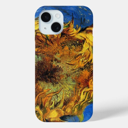 Still Life Two Cut Sunflowers by Vincent van ゴッホ Case-Mate iPhoneケース (裏面)