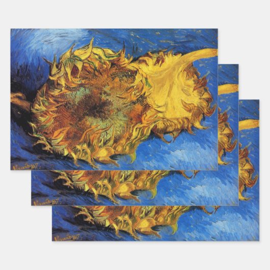 Still Life Two Cut Sunflowers by Vincent van Gogh ラッピングペーパーシート (セット)