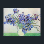 Still Life Vase with Irises by Vincent van Gogh ポストカード<br><div class="desc">Still Life: Vase with Irises by Vincent van Gogh is a vintage fine art post impressionism still life floral nature painting. A bouquet of lavender bearded iris flowers from a spring garden. The vase is shaped like a pitcher and full of love and romance purple blooms. About the artist: Vincent...</div>
