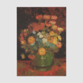 Still Life Vase with Zinnias by Vincent van Gogh 薄葉紙 (正面)