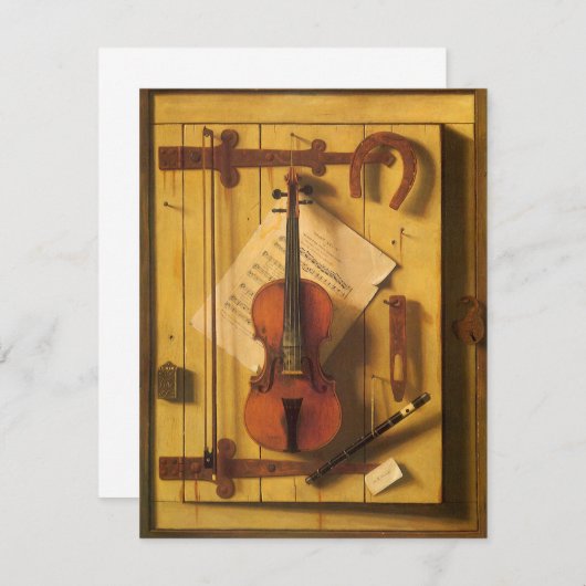 Still Life Violin and Music by William Harnett (正面/裏面)