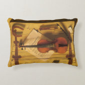 Still Life Violin and Music by William Harnett アクセントクッション (正面)