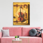 Still Life Violin and Music by William Harnett キャンバスプリント (インサイチュ (リビング))