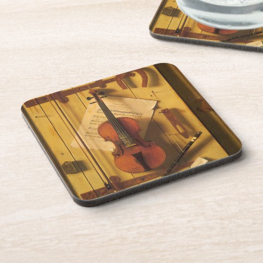 Still Life Violin and Music by William Harnett コースター (左側)