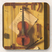 Still Life Violin and Music by William Harnett コースター (正面)