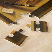 Still Life Violin and Music by William Harnett ジグソーパズル (側面)