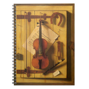 Still Life Violin and Music by William Harnett ノートブック
