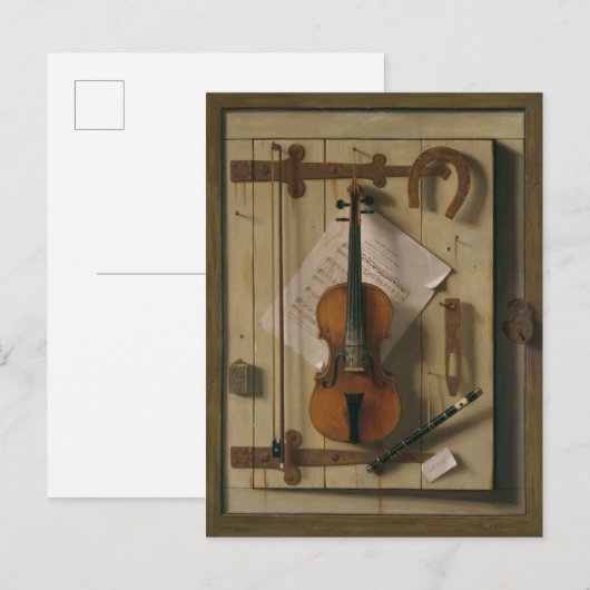 Still Life、Violin、Music ポストカード (正面/裏面)