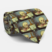 Still Life wスカル、Candle、Book By Paulセザンヌ ネクタイ (ロール)