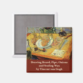 Still Life withスケッチボードby Vincent van ゴッホ マグネット (正面/裏面)