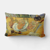 Still Life withスケッチボードby Vincent van ゴッホ ランバークッション (裏面)