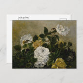 Still Life with バラby Robert Duncanson ポストカード (正面/裏面)