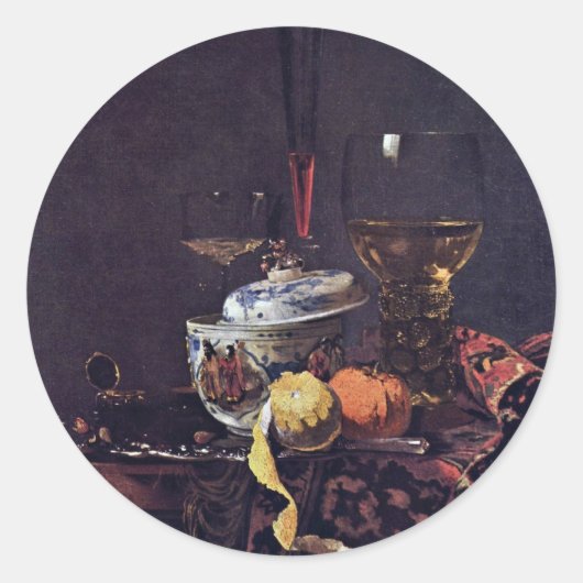 Still Life With 中国の Tureen By Kalf Willem ラウンドシール (正面)