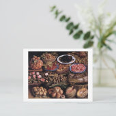 Still Life with 縁ど Vincenzo Campi ポストカード (スタンド正面)