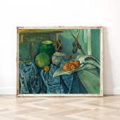 Still Life with a Ginger Jar and Eggplants,Cezanne ポスター