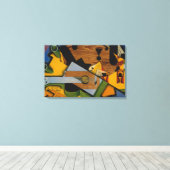 Still Life with a Guitar キャンバスプリント (インサイチュ (ウッドフロア))