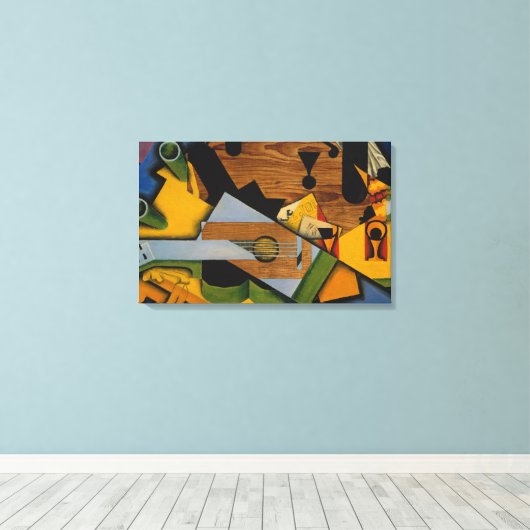 Still Life with a Guitar キャンバスプリント (インサイチュ (ウッドフロア))