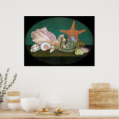 Still Life with a Mermaid fantasy Art Print ポスター (キッチン)