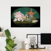Still Life with a Mermaid fantasy Art Print ポスター (ホームオフィス)