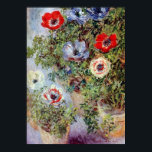 Still Life with Anemones by Claude Monet ポスター<br><div class="desc">クロード・モネによるアネモネスとの生活。クロード・モネについてク生まれラウド・モネは1840年11月14日、パリの9区にある45 rue Laffitteの5階にあった。1861年6月、モネはアルジェリアのアフリカ軽騎兵第1連隊に7年間入隊したが、2年後に腸チフスに罹った後、叔母が軍から彼を引き出すために介入しもし、美術学校でアートコースを修了することに同意した。本商品について来30日の返金保証を付けた商品。ポスタカスタマイズー画の下にカスタマイズクリックの「IT」ボタンを押して、文字やを追加することもできます。このポスターは様々なサイズとフレーミングオプションで利用可能で、親切にフレームに応じて注文するポスター画像の右側にあるメニューからサイズとフレームオプションを選択する。</div>