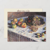 Still Life with Apple and Grues by Claude Monet 招待状 (正面/裏面)