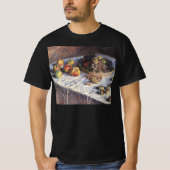 Still Life with Apple and Grues by Claude Monet Tシャツ (正面)