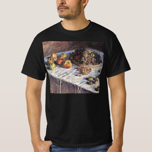 Still Life with Apple and Grues by Claude Monet Tシャツ (正面)