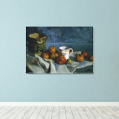 Still Life with Apple, Cup and Pitter (ca油) キャンバスプリント (インサイチュ (ウッドフロア))