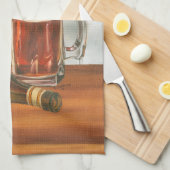 Still Life with Beer by Jennifer Goldberger キッチンタオル (四つ折り)